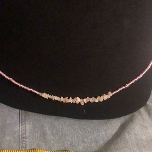 Pink belly beaded necklace with stones